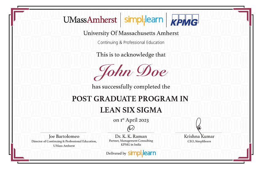 Lean Six Sigma Certification and Training Online | UMass